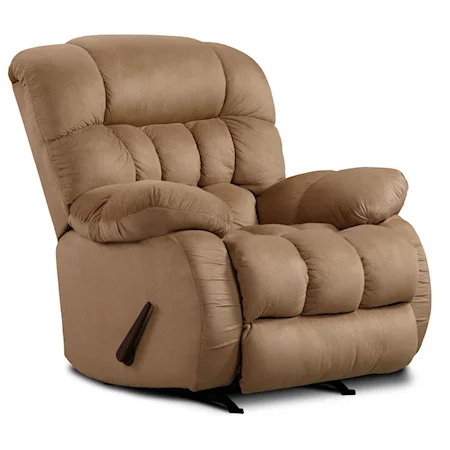 Casual Recliner with Plush Pillow Arms